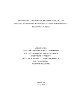 Spectroscopic and Theoretical Investigations