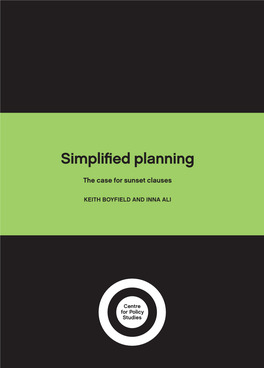 SIMPLIFIED PLANNING Planning Regulations, in Particular, Remain Notoriously Complex