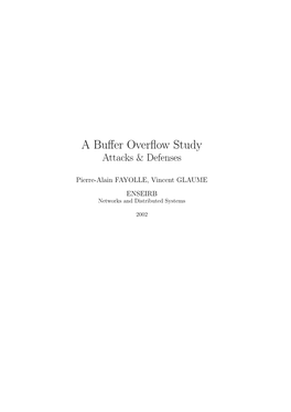 A Buffer Overflow Study