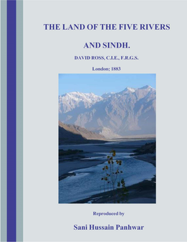 The Land of Five Rivers and Sindh by David Ross