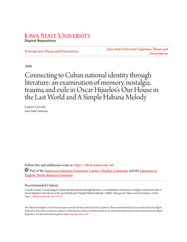 Connecting to Cuban National Identity Through Literature: an Examination