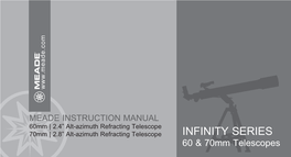 Infinity 60AZ and 70AZ Manual (Size: 2.3