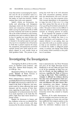 Investigating the Investigation