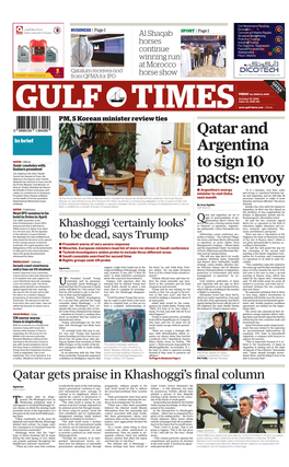Qatar and Argentina to Sign 10 Pacts