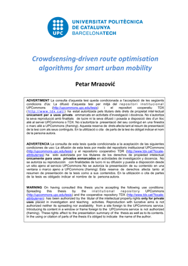 Crowdsensing-Driven Route Optimisation Algorithms for Smart Urban Mobility