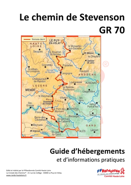 Guide D'hébergements Du Chemin De Stevenson GR 70