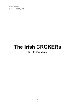 The Irish Crokers Nick Reddan