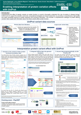 Enabling Interpretation of Protein Variation Effects with Uniprot