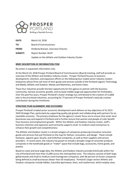 DATE: March 14, 2018 TO: Board of Commissioners