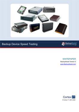 Backup Device Speed Testing