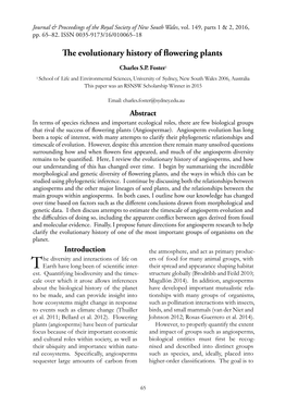 The Evolutionary History of Flowering Plants