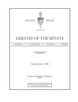 Debates of the Senate