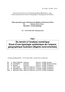 Du Terrain À L'analyse Numérique Essai D'une Typologie