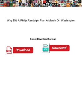 Why Did a Philip Randolph Plan a March on Washington