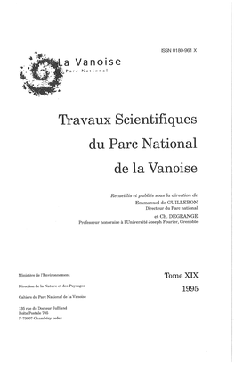 Travaux Scientifiques Du Parc National De La Vanoise : BUVAT (R.), 1972