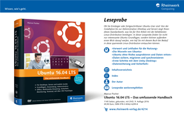 Ubuntu 16.04 LTS – Das Umfassende Handbuch 1145 Seiten, Gebunden, Mit DVD, 9