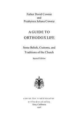 A Guide to Orthodox Life