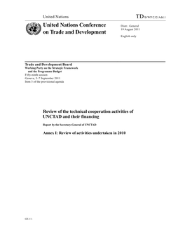 TD/B/WP/232/Add.1 United Nations Conference on Trade and Development