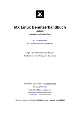 MX Linux Benutzerhandbuch V