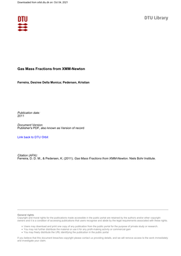 Gas Mass Fractions from XMM-Newton