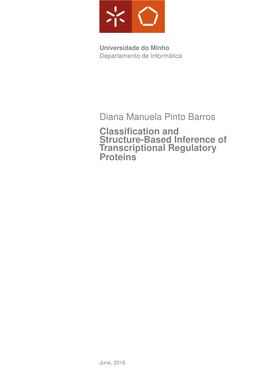 Diana Manuela Pinto Barros Classification and Structure-Based Inference of Transcriptional Regulatory Proteins