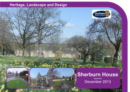 Sherburn House Conservation Area Character Appraisal