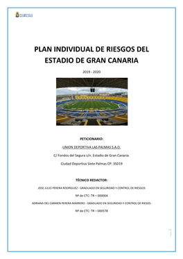 Plan Individual De Riesgos Del Estadio De Gran Canaria