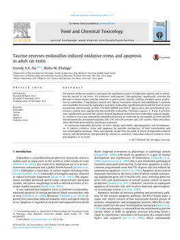 Food and Chemical Toxicology 64 (2014) 1–9