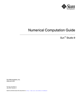 Numerical Computation Guide