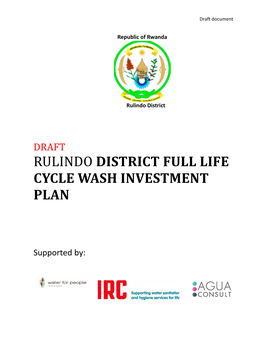 Rulindo District Full Life Cycle Wash Investment Plan