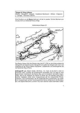 Etappe 22: Ring of Beara Bantry – Glengarriff – Adrigole – Castletown Berehaven – Allihies – Ardgroom – Lauragh – Kenmare (128 Km)