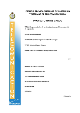 Proyecto Fin De Grado