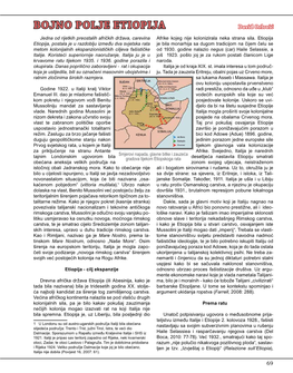 BOJNO POLJE ETIOPIJA David Orlović Jedna Od Rijetkih Preostalih Afričkih Država, Carevina Afrike Kojeg Nije Kolonizirala Neka Strana Sila
