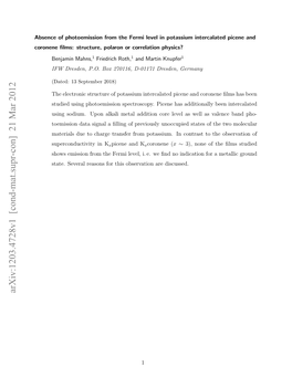 Absence of Photoemission from the Fermi Level in Potassium Intercalated Picene and Coronene ﬁlms: Structure, Polaron Or Correlation Physics?