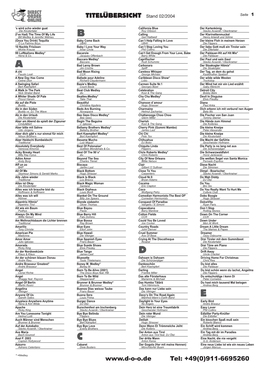 TITELÜBERSICHT Stand 02/2004 Seite 1