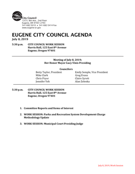 Agenda Packet 7-8-19 Work Session