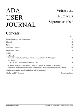 Sigada 2007 Annual International Conference on the Ada Programming Language