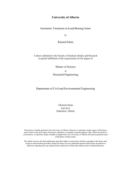 Geometric Variations in Load-Bearing Joints