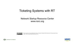 Ticketing Systems with RT