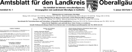 Amtsblatt Nr. 1.Pdf | 05.01.2021