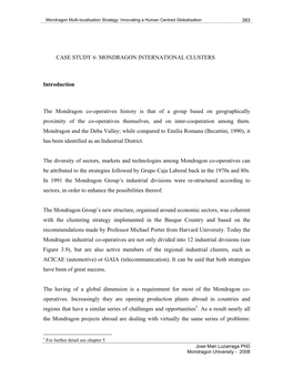 Case Study 6: Mondragon International Clusters