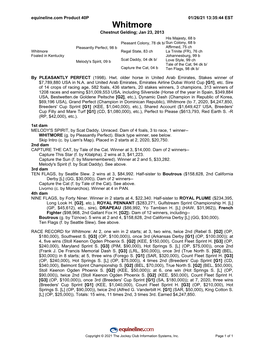 Equineline Catalog-Style Pedigree