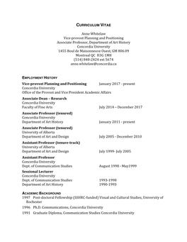 View Anne Whitelaw's CV