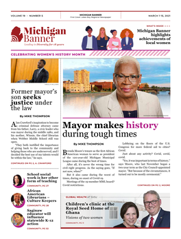 Mayor Makes History During Tough Times