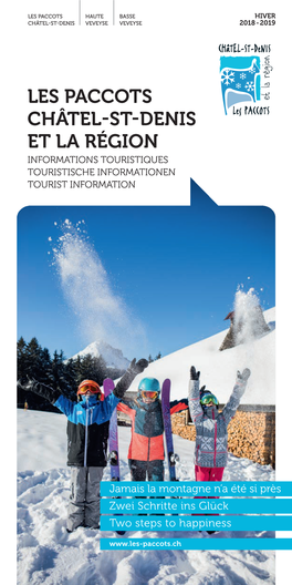 Les Paccots Châtel-St-Denis Et La Région Informations Touristiques Touristische Informationen Tourist Information