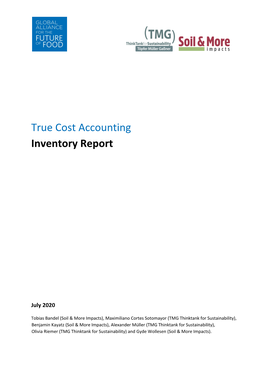 True Cost Accounting Inventory Report