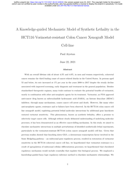 A Knowledge-Guided Mechanistic Model of Synthetic Lethality in The