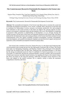 The Countermeasure Research of Sustainable Development in the Fuxian Lake Basin