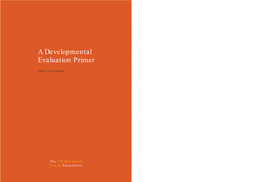 A Developmental Evaluation Primer