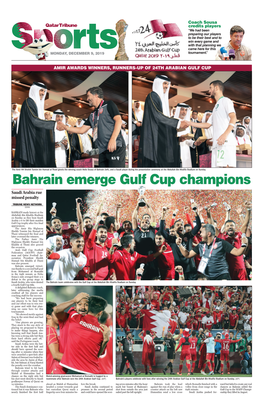 Bahrain Emerge Gulf Cup Champions Saudi Arabia Rue Missed Penalty